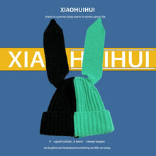 Load image into Gallery viewer, 1pc Winter Warm Y2K Knitted Hats for Women,outdoor Warm Soft Thick Beanies with Cute Rabbit Ear Skullies Personality Casual Caps