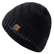 Load image into Gallery viewer, Unisex Peak Labal Winter Hats Fashion Knitted Hats For Men Women Beanie Cap Outdoor Plush Fur Lined Warm Sports Hat