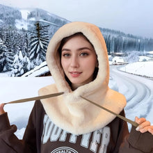 Load image into Gallery viewer, New Warm Shawl Hat Coldproof Windproof Pullover Cap Fluffy Fur Hooded Hat Autumn and Winter
