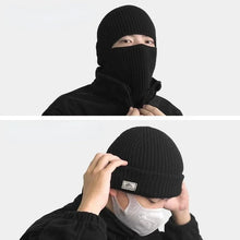 Load image into Gallery viewer, 2 in1 Winter Mask Beanies Hats Warm Knitted Balaclava Hats Windproof Solid Full Face Ski Bonnet Tactical Cycling Earmuffs Cap