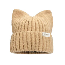 Load image into Gallery viewer, Cat Ear Beanie Winter Hat Warm Knitted Cap with Windproof Thickened Design Cute Autumn Winter Warm Accessories for Women Girls