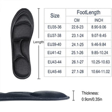 Load image into Gallery viewer, 4PCS 5D Massage Memory Foam Insoles Thickening Breathable Cushion Cushioning Comfort Suitable For High Heels Insoles