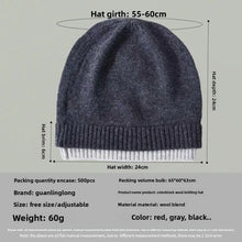 Load image into Gallery viewer, Casual Versatile Stacking Hat Mock Double Layer Warm Wool Knitted Hat Crochet Bonnet Soft Ear Protection Cap Unisex