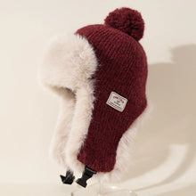 Load image into Gallery viewer, Fashion Women Winter Fur Warm Windproof Hat Lei Feng Cap Fur Ear Flap Cap Buckle Warm And Thick Ear Protection Outdoor Headwear