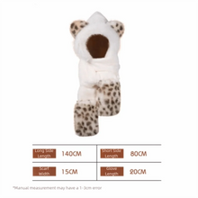 Load image into Gallery viewer, Fashion Thickened Hat Scarf One-Piece Fleece Lined Cycling Skiing Hat Cute Ear Ear Protection Hat Women