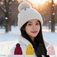 Load image into Gallery viewer, Winter Warm Fleece Womens Knitted Beanie Hat with Pom,outdoor Warm Skull Cap Skull Hat for Women,suitbale for Daliywear,skiing