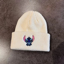 Load image into Gallery viewer, Stitch Knit Hat Cartoon Embroidered Benie Cap Cute Unisex Warm Stretchy Hats Christmas Gift for Adult Kids Outdoor Thermal Caps
