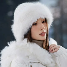Load image into Gallery viewer, Thickening Winter Women's Warm Fur Hat Without Brim Cold-proof Warm Ear Protection Fisherman Caps Warming Tools Baseball Cap