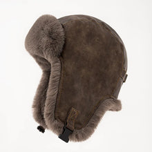 Load image into Gallery viewer, New Windproof Cycling Cap With Ear Flaps Winter Fur Bomber Hat Leather Cap Men Outdoor Windproof Super Warm Caps