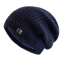 Load image into Gallery viewer, Unisex Winter Hats Fashion Slouchy Beanie Hat Fleece Lined Warm Knitted Hats Men Women Letter Label Ski Sports Cap