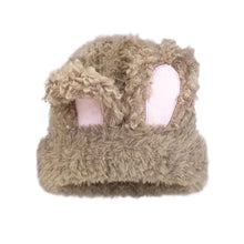 Load image into Gallery viewer, Casual Cute Rabbit Ear Warm Hat Thickened Keep Warm Wool Knitted Hat Windproof Ear Protection Beanie Cap for Women
