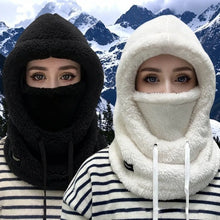 Load image into Gallery viewer, New Warm Integrated Scarf Mask Hat Windproof Coldproof Hooded Hat Polar Fleece Balaclava Autumn and Winter