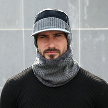 Load image into Gallery viewer, 2/1PC Winter Hats Knit Cap Men And Women Velvet Hat Coral Fleece Scarf Outdoor Riding Hat Warm Plus Velvet Neck Protect Cap
