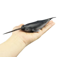 Load image into Gallery viewer, Simulation Animal Model Toys Narwhal Whale Ocean Figures Education Cognitive Kids Educational Toys for Children Gift