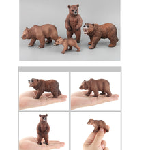 Load image into Gallery viewer, Simulation of wild animal model bear toy children baby brown bear fun toy figure home decorations collection enthusiasts