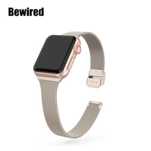 Load image into Gallery viewer, Slim Watch Band for Apple Watch SE 6/5/4 40MM 44MM Metal Bracelet Loop Strap for iWatch Series 3/2/1 38MM 40MM Wrist Watchband