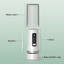 Load image into Gallery viewer, Small Portable Oral Irrigator 230ml Collapsible Dental Water Flosser USB Charge Irrigator Dental Water Floss Tip Teeth Cleaner 0ral irrigator