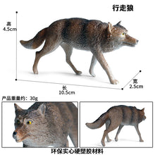 Load image into Gallery viewer, Small Size Simulation Wolf Action Figures PVC Figure Collectible Toys Wild Animal Figure Figurines Kids Cognitive Toys Kids Gift