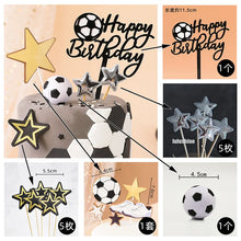 Load image into Gallery viewer, Soccer Cake Topper Inserts Boys Girls Soccer Team Happy Birthday Cake Decorations Baking Party football birthday decoration