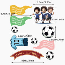 Load image into Gallery viewer, Soccer Cake Topper Inserts Boys Girls Soccer Team Happy Birthday Cake Decorations Baking Party football birthday decoration