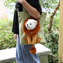 Load image into Gallery viewer, Soft Pet Carriers Lion Design Portable Breathable Bag Cat Dog Carrier Bags Outgoing Travel Pets Handbag With Safety Zippers