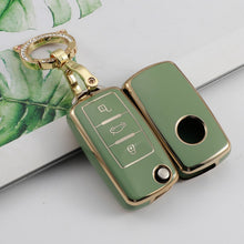 Load image into Gallery viewer, Soft TPU Car Remote Key Case Full Cover Holder For POLO Tiguan Passat B5 B6 B7 Golf EOS Scirocco Jetta MK6 Octavia