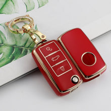 Load image into Gallery viewer, Soft TPU Car Remote Key Case Full Cover Holder For POLO Tiguan Passat B5 B6 B7 Golf EOS Scirocco Jetta MK6 Octavia