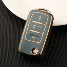 Load image into Gallery viewer, Soft TPU Car Remote Key Case Full Cover Holder For POLO Tiguan Passat B5 B6 B7 Golf EOS Scirocco Jetta MK6 Octavia