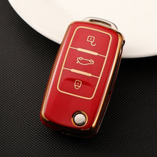 Load image into Gallery viewer, Soft TPU Car Remote Key Case Full Cover Holder For POLO Tiguan Passat B5 B6 B7 Golf EOS Scirocco Jetta MK6 Octavia