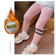 Load image into Gallery viewer, Solid Kids Girls Leggings Cotton Knit Leggings for Girls Winter Baby Pants Warm Thick Plus Velvet Toddler Girls Leggings LZ543