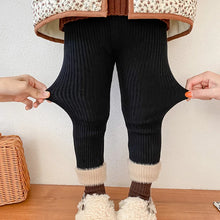 Load image into Gallery viewer, Solid Kids Girls Leggings Cotton Knit Leggings for Girls Winter Baby Pants Warm Thick Plus Velvet Toddler Girls Leggings LZ543