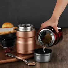 Load image into Gallery viewer, Stainless Steel Insulation Lunch Box Soup with Spoon Containers Thermo Mug Thermo Cup 500ML 750ML Vacuum Flasks Thermosbeker