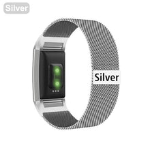 Load image into Gallery viewer, Stainless Steel Magnetic Milanese Loop Band for Fitbit Charge 2 band Replacement Wristband Strap for Fitbit Charge 3 4 Watchband