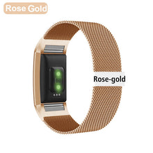 Load image into Gallery viewer, Stainless Steel Magnetic Milanese Loop Band for Fitbit Charge 2 band Replacement Wristband Strap for Fitbit Charge 3 4 Watchband