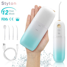 Load image into Gallery viewer, Styton Water Flosser for Teeth Portable IPX7 Waterproofr Rechargeable 12 Modes Dental Oral Flossing Irrigator With Travel Bag 0ral irrigator