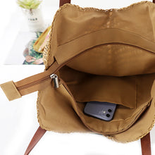 Load image into Gallery viewer, Summer Straw Bags for Women Straw Shoulder Bags Rattan Woven Top Handle Bag Hollow Raffia Crochet Beach Bag Casual Handbags 2023