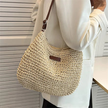 Load image into Gallery viewer, Summer Straw Crossbody Bag 2024 Ladies Beach Holiday Woven Totes Casual Bag Women Shoulder Handbags Messenger Purse Shopping Bag