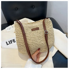 Load image into Gallery viewer, Summer Straw Crossbody Bag 2024 Ladies Beach Holiday Woven Totes Casual Bag Women Shoulder Handbags Messenger Purse Shopping Bag