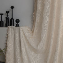 Load image into Gallery viewer, Crochet Curtain Translucent Living Room Curtains Boho Chic Crochet Knitted Window Curtains Translucent Curtain For Bedroom
