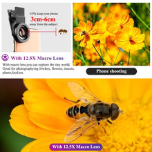 Load image into Gallery viewer, TOKOHANSUN Phone Lens Kit 0.45x Super Wide Angle & 12.5x Super Macro Lens HD Camera Lentes for iPhone 6S 7 Xiaomi All Cellphone