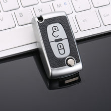 Load image into Gallery viewer, TPU Leather 2/3 Buttons Car Remote Key Case Cover for Citroen C2 C3 C4 C5 C6 C8 for Peugeot 107 207 307 307S 308 407 607