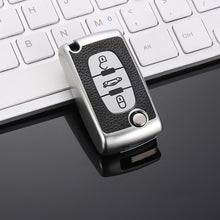 Load image into Gallery viewer, TPU Leather 2/3 Buttons Car Remote Key Case Cover for Citroen C2 C3 C4 C5 C6 C8 for Peugeot 107 207 307 307S 308 407 607