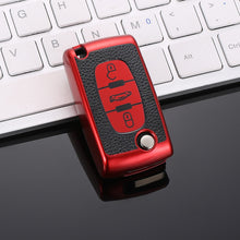 Load image into Gallery viewer, TPU Leather 2/3 Buttons Car Remote Key Case Cover for Citroen C2 C3 C4 C5 C6 C8 for Peugeot 107 207 307 307S 308 407 607