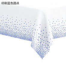 Load image into Gallery viewer, Tablecloth Decoration Supplies Bronzing Black Dots Disposable Table Cover Birthday Wedding Golden Gold Silver Banquet Tablecloth