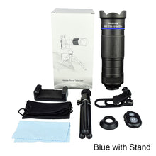 Load image into Gallery viewer, Telecope Zoom Macro Fisheye 4in1 Wide Angel Lens Kit Phone Camera Lens 36X Telephoto For Cellphone iPhone Samsung Xiaomi Huawei