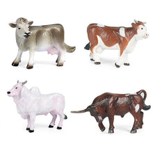 Load image into Gallery viewer, Bull bison ranch cattle set model simulation wild animal model PVC animal action figure toys children Christmas gifts