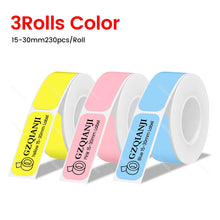 Load image into Gallery viewer, Thermal Label Paper Rolls Normal Labels for P15 D30 D35 B100 88X Label Maker Bluetooth Printer Adhesive Tag Barcode Sticker