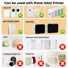 Load image into Gallery viewer, Thermal Label Paper Rolls Normal Labels for P15 D30 D35 B100 88X Label Maker Bluetooth Printer Adhesive Tag Barcode Sticker