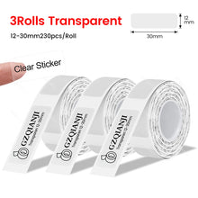 Load image into Gallery viewer, Thermal Label Paper Rolls Normal Labels for P15 D30 D35 B100 88X Label Maker Bluetooth Printer Adhesive Tag Barcode Sticker