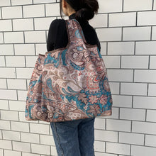 Load image into Gallery viewer, Thick Nylon Large Tote ECO Reusable Polyester Portable Shoulder Women's Handbags Folding Pouch Shopping Bag Storage